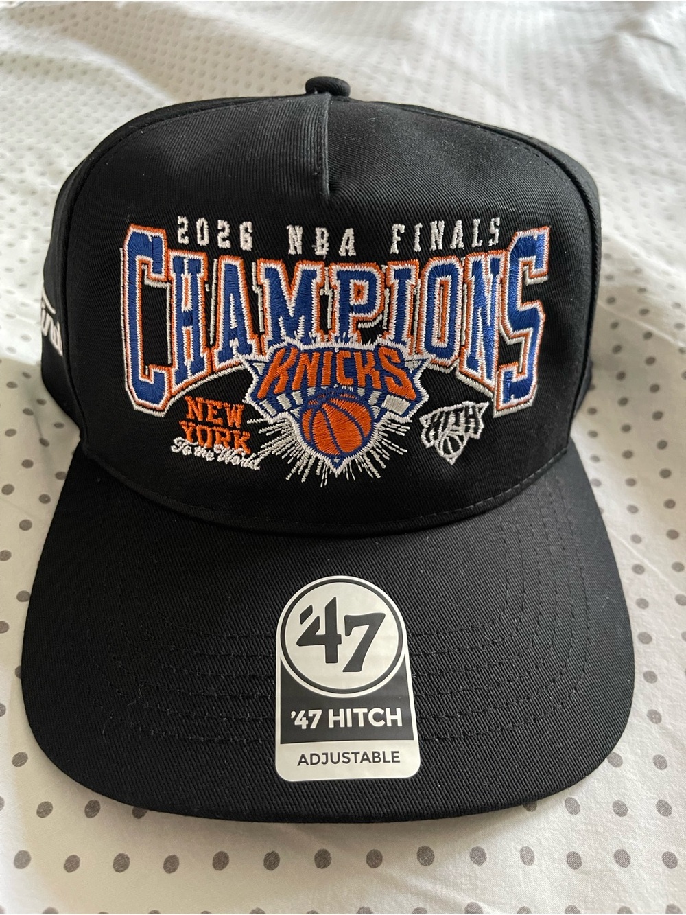 Kith Black Knicks Champions Embroidered Snapback